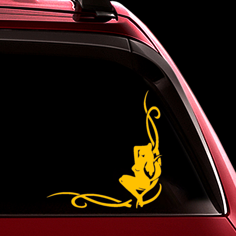 CK2992# Girl (in the corner of the glass) reflective funny car sticker vinyl decal waterproof car auto stickers on car truck