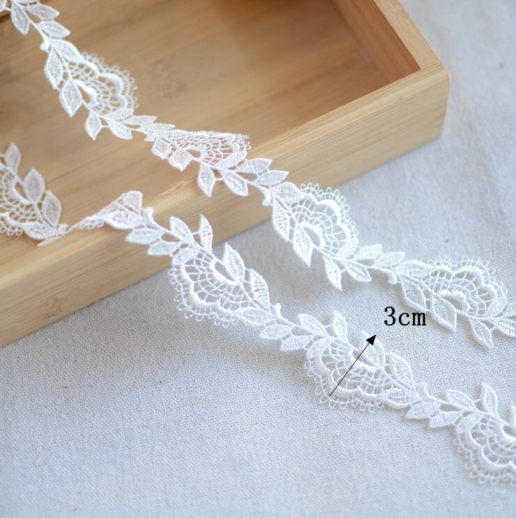 3 Meters Beautiful Lace White Grey Venice Lace Trim for Bridal Clothing Embellishing Costume Design DIY