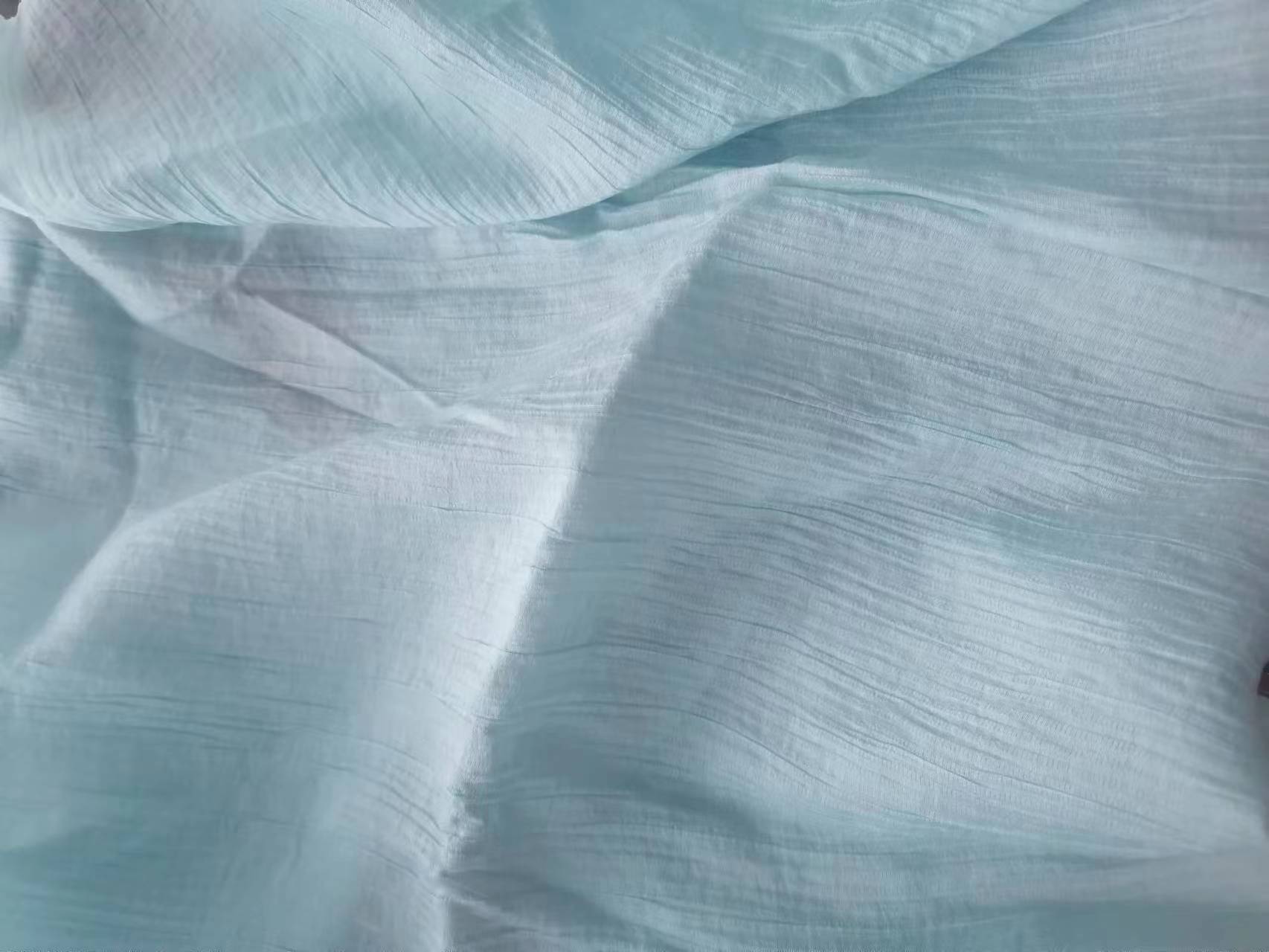Woven tencel nylon stripe crepe fabric