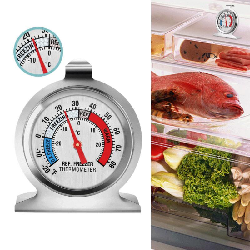 Refrigerator Freezer Thermometer Refrigerator Stainless Steel Durable Dial Fridge Oven Kitchen Baking Supplies Measuring Tools