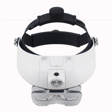 Headband Magnifier Multi-functional Illuminated Magnifier Magnifying Glass 1.0X 1.5X 2.5X 3.5X Head Loupe Magnifier Repair Tool