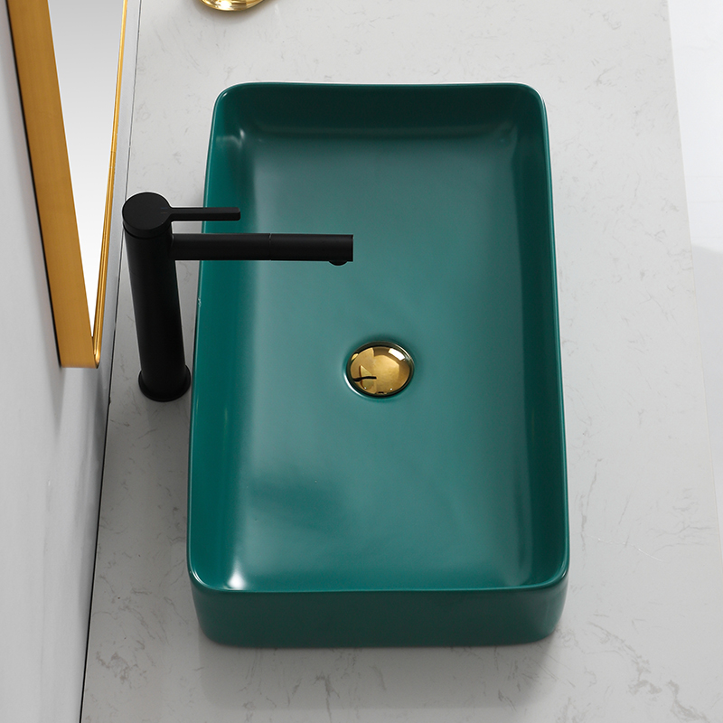 Malachite Green Above Counter Basin Bathroom Grey Ceramic Wash Basin Household Light Luxury Art Basin Hotel Wash Basin