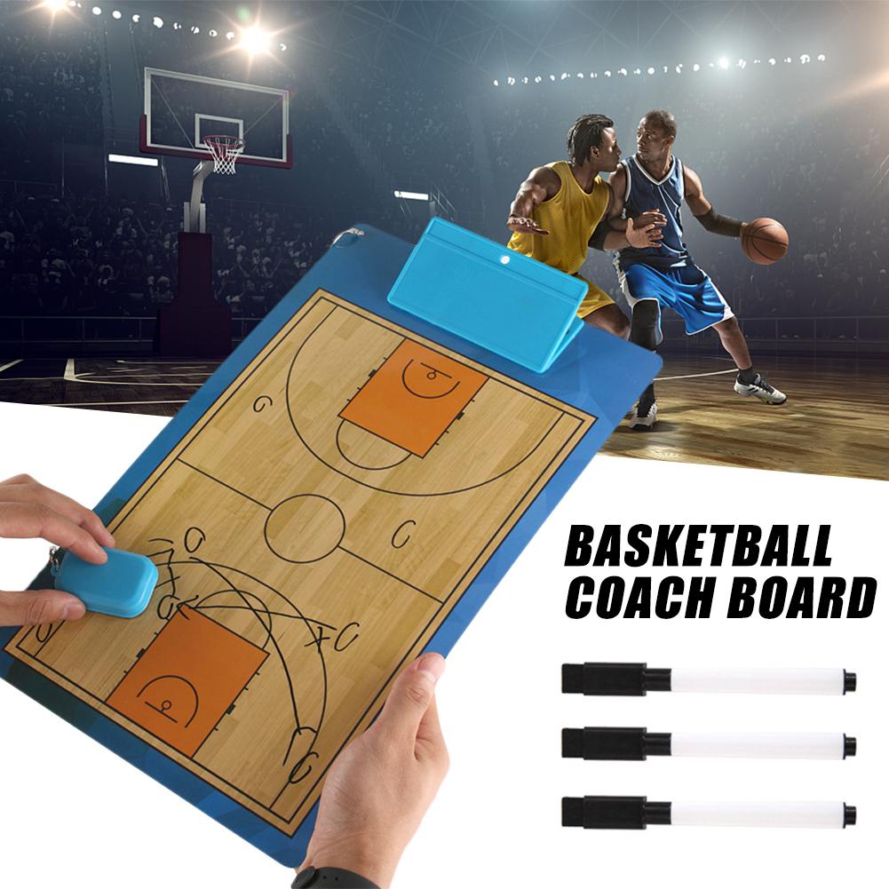 New Coach Marker Board Double-sided Coaches Clipboard Dry Erase w/marker Basketball Tactical Board Basketball Coaching Board