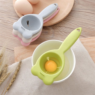 QueenTime Egg Yolk White Separator Wheat Straw Eggs Filter Cartoon Egg White Extractor Cooking Accessories Cute Kitchen Gadgets