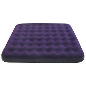 Double Flocked Camping Airbed Inflatable Mattress Air Bed