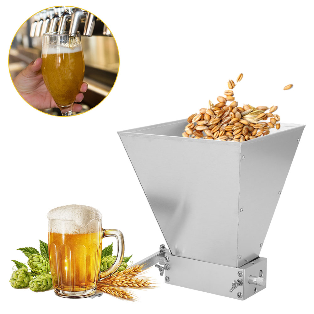 Stainless steel roller barley malt grinder grain crusher roller malt grinder self-brewed household brewing beer grinding equipme