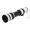 JINTU White 420-800mm F/8.3-F16 MF Focus Telephoto Zoom Lens + adapter for CANON Nikon Sony Pentax Olympus Panasonic Fuji Camera