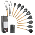 12pcs/set Silicone Kitchenware Non-stick Cookware Cooking Tool Spatula Ladle Egg Beaters Shovel Spoon Soup Kitchen Utensils Set
