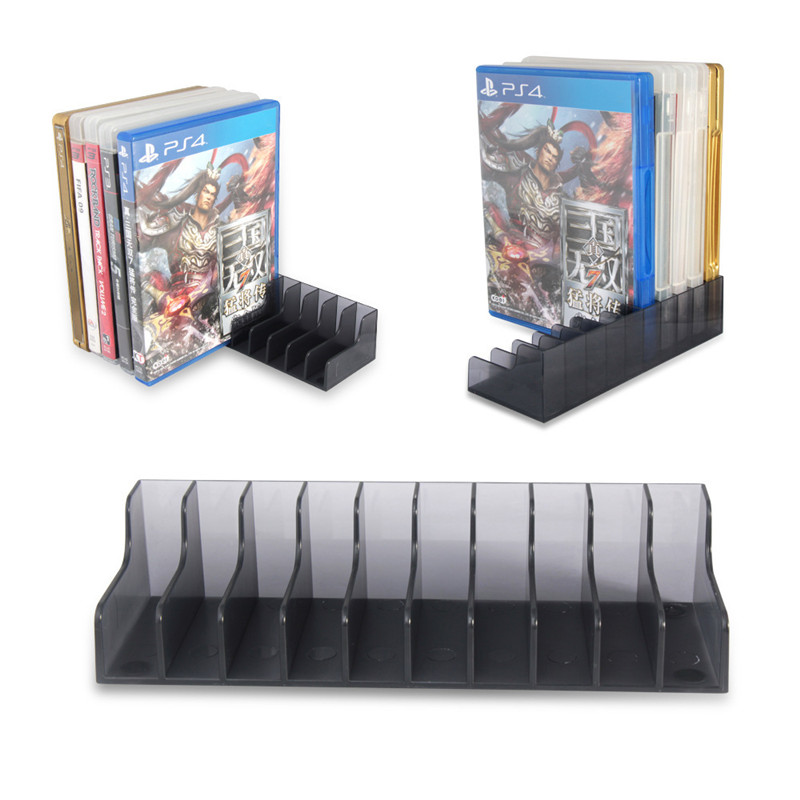 PS4 Accessories 2 pcs PS 4 Slim Pro 10 in 1 Game CD Discs Storage Bracket Holder for Sony Playstation 4 Games Disk Stand