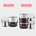 Portable Electric Rice Cooker Lunch Box 2/3Layers Available Food Steamer Stainless Steel Portable Meal Thermal Heating Lunch Box