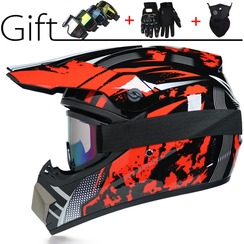 Hot sales motorcycl helmets downhill helmets off-road mountain helmet full face racing helmet free goggles&gloves