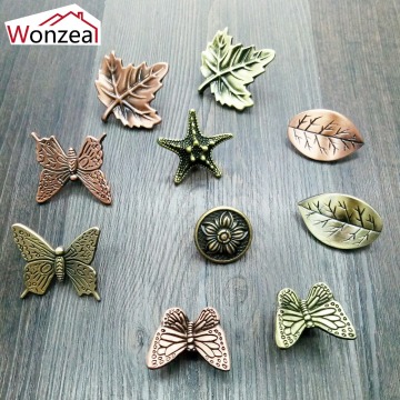 Leaf Starfish butterfly Antique Bronzed Vintage Furniture Handle Drawer Knobs Kitchen Cupboard Cabinet Pulls Door Handles