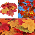Home Decora 100 Pcs Assorted Mixed Fall Colored Artificial Maple Leaves for Weddings Events and Decorating