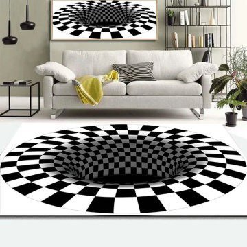 3D Luxury Rug Carpet Floor Pad Non-slip Doormat Nordic Simple Crystal Velvet Mat for Bedroom Office Living Room Coffee Table