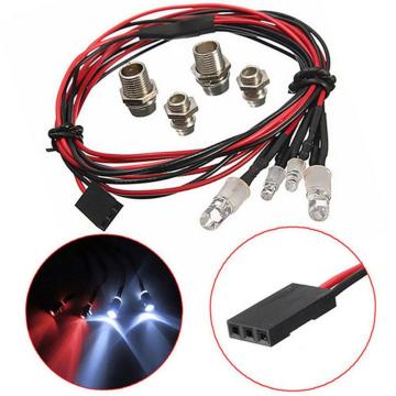 1/10 1/8 Upgrade Parts 4 LED Light Set Headlight Taillight For HSP RC Monstered Truck Cars