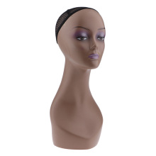 Female Mannequin Manikin Model Head Wig Cap Jewelry Hat Display Holder Stand Coffee Color Wig Stand Training Head