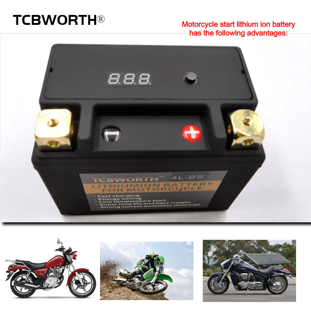 7B-4 12V Motorcycle LiFePO4 Lithium Iron Start Battery With BMS Voltage Protection Jump Scooter Resistant Deep Cycle Long Life