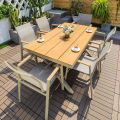 Outdoor tables chairs courtyard light luxury sun room