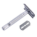 Professional Double-edged Shaving Razor for Men Face Care 1 Razor+1 Blade Classic Safety Shaver Sliver New Hot