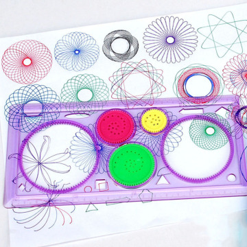 1PC Students Drawing ruler Set Learning Art Sets Spirograph Geometric Ruler Drafting Tools Stationery Creative Gift Children