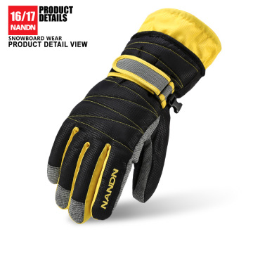 Nandn winter snow gloves Bike Riding Hiking Climbing Windproof Waterproof Warm Ski Glove Candy Color Men Women boy girl