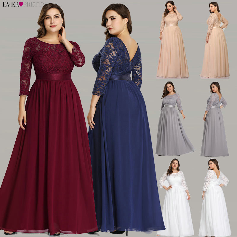 Robe De Soiree Ever Pretty 7412 Long Lace Evening Party Dresses 2020 Long Sleeve Winter Formal Dress Women Elegant Abendkleider
