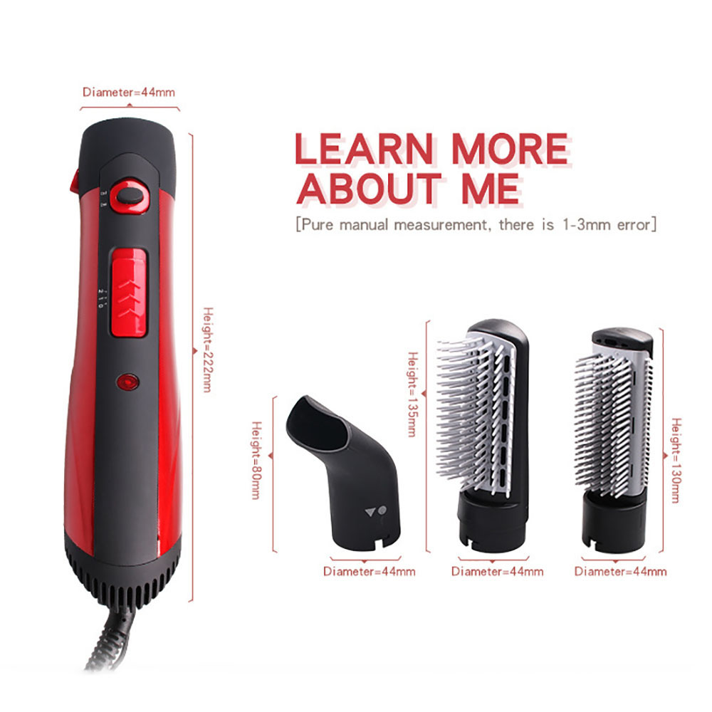 Electric Hair Dryer Brush Hair Straightener Dual-purpose Hot Air Brush Anti-ironing 3 in1 Salon Multi-function Curly Hair Comb