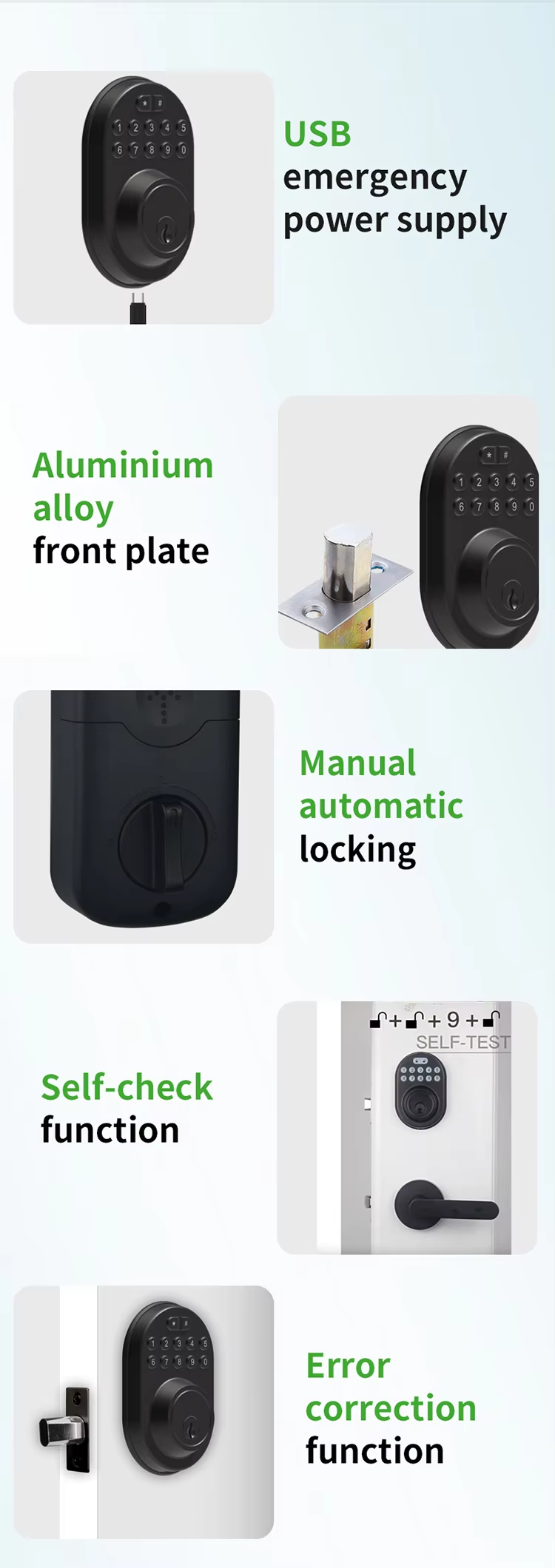 5 Passcode deadbolt door