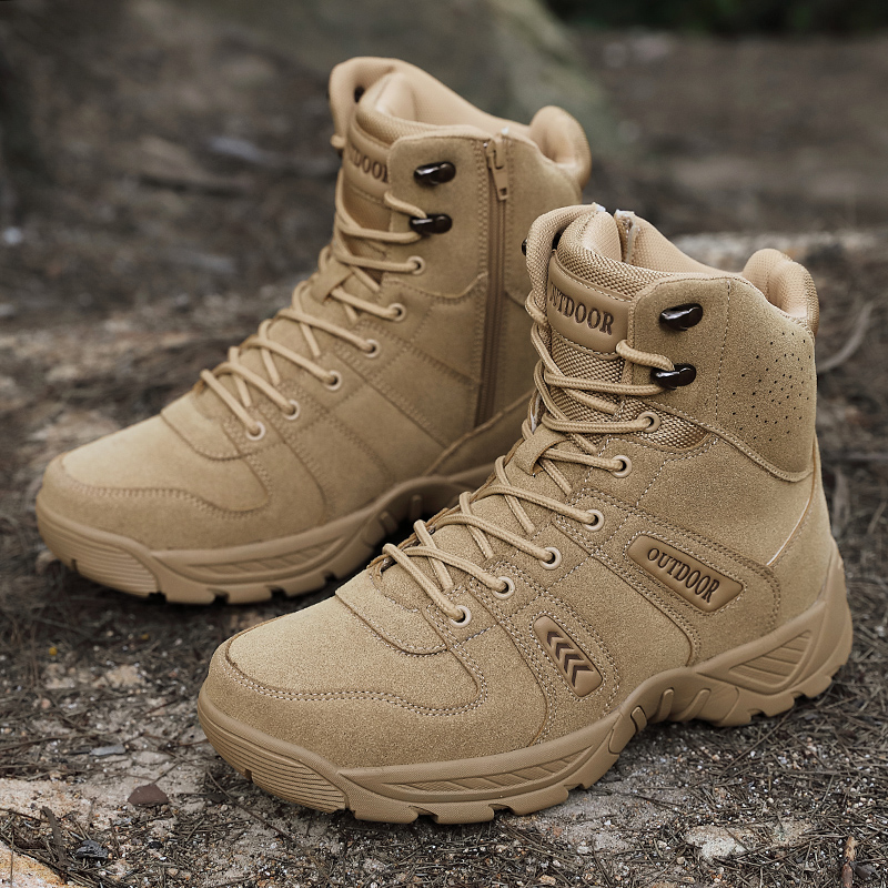 Men's hiking shoes military training desert tactical military boots breathable camping sports hunting hiking shoes up to 50#