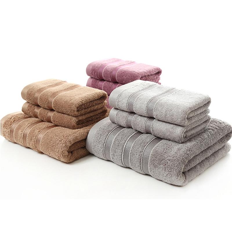 50 100% Bamboo Fiber Towels Purple Gray Brown Bath Face Towel Set Cool Bamboo Absorbent Healthy Bathroom Towels for Adults