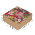 20/40pcs Vintage Flower Kraft Paper Box Macaron Box Chocolate Gift Box Packaging Wedding Cakes Cookie Boxes Karton