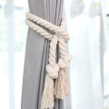 Curtain Decorative Tiebacks Curtain Holder Tie Handmade Woven Hemp Rope Backs Holdbacks Buckle Tassels Clips Curtain Accessories