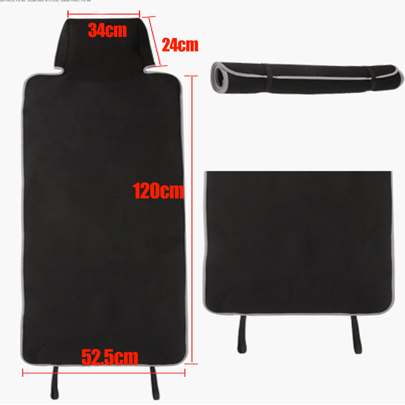 Waterproof Towel Car Seat Cover for Athletes Fitness Gym Running Beach Swimming Outdoor Water Sports Machine Washable Black