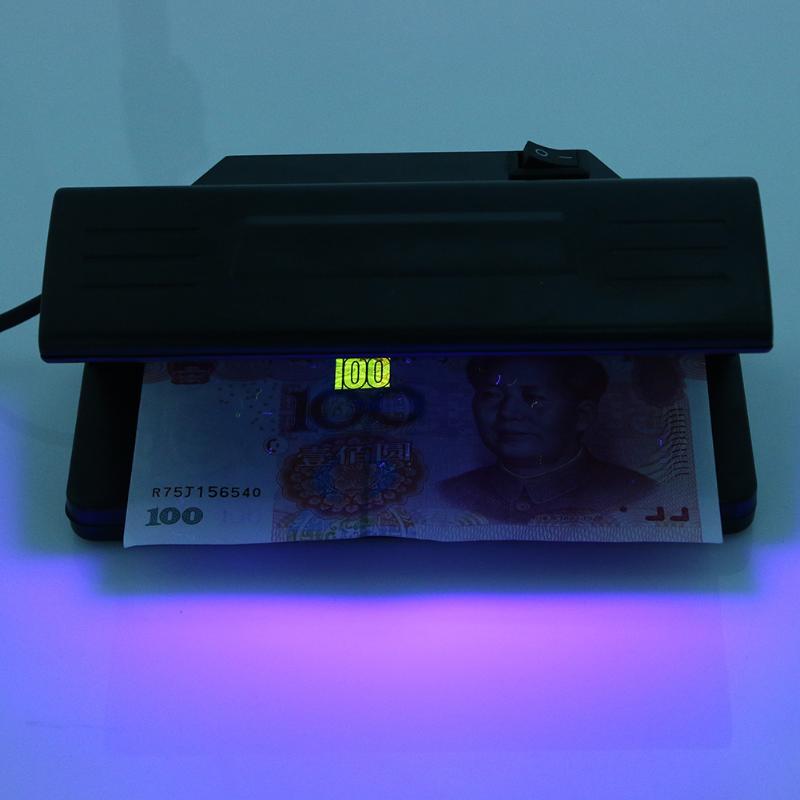 4W UV Light Practical Counterfeit Money Detector EU Plug device Checker Bill Currency Fake Tester Detector with ON/OFF Switch