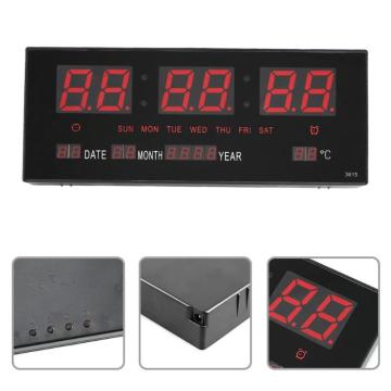 USB Digital Alarm Clock Backlight Snooze Mute Voice Calendar Desktop Electronic Table Clock EU Plug Large LED Table Desk clocks