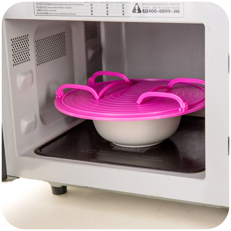 3 Colors Microwave Plastic Stand Multifunction Kitchen Plate Rack Plastic Stacker A Lid And A Cooling Rack Kitchen Tool MA892916