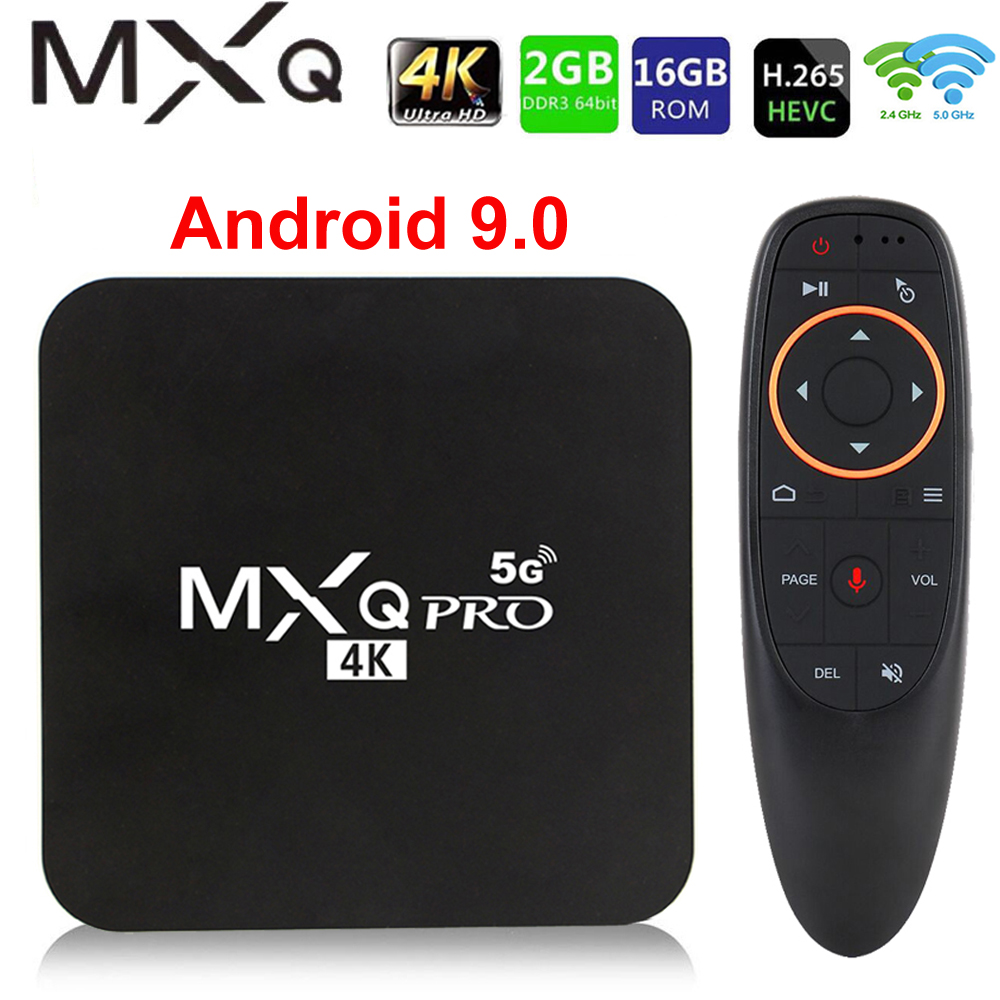 MXQ PRO 5G Smart TV Box Android 9.0 4K 2.4G&5G WiFi Amlogic S905W 2GB 16GB HD 3D Android TV Box Media Player 1080P Global Versio