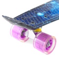 NEW 22 Inches Four-wheel Mini Longboard Pastel Color Skate Board skateboard with LED Flashing Wheels Retro Skateboard