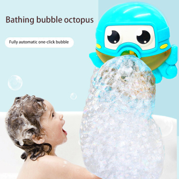 Children bathing electric octopus spit bubble toy with music bathing water whale spit bubble frog children bath toys