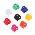 20pcs/lot Colorful Bean Toggle Clip 5mm Hole Plastic Stopper Cord Lock Apparel Shoelace Sportswear Accessories