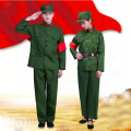 Vintage Military Uniform Red Guards Women Solider Clothing Photography Army Uniform Red Army of China Performance Costume