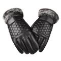 Men Gloves Leather Glove For Men Winter Outdoor Warm Thickening Thermal Patchwork Riding Touch Screen Gloves Windproof 2021 #L10