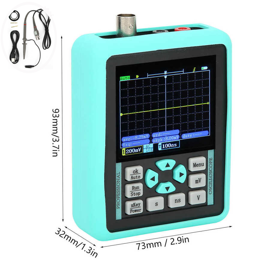 DS01511E+ 2.4in Handheld Mini Portable Digital Oscilloscope Kit Bandwidth 120MS/S Sample Rate 500MHZ