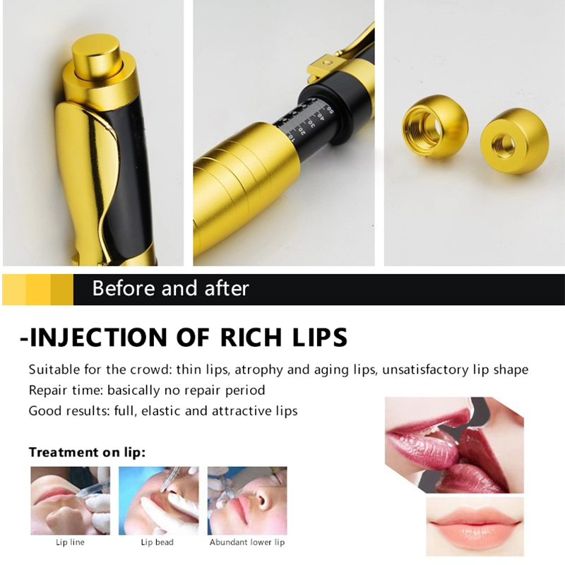 New 2 in 1 Hylaron Acid Pen Lip Plumper Filler Hyaluron Pen Anti Wrinkle Atomizer Meso Injection Guns Hialuron Dermal Filler Pen