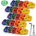 25 Pcs/Set Children Indoor Climbing Rock Playground Holds Wall Stone Kit Rock Stones Backyard Toys Kids Fitness Toys