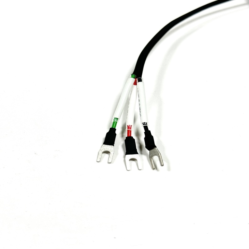 DC 12V Power Harness XH2.54 3Pin Female Connector to 3 Fork Terminals with Ferrite Core Length 330mm