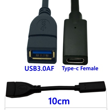 10cm USB Type C OTG Cable Female to USB 3.0 Female USB-C Type-C Adapter 5Gbps Data Sync USB Converter for Macbook Samsung S8