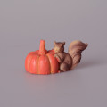 1PC Cartoon Pumpkin Hedgehog Squirrel Bunny Miniature Figurines Resin Animals Fairy Garden Ornaments Home Decoration Accessories