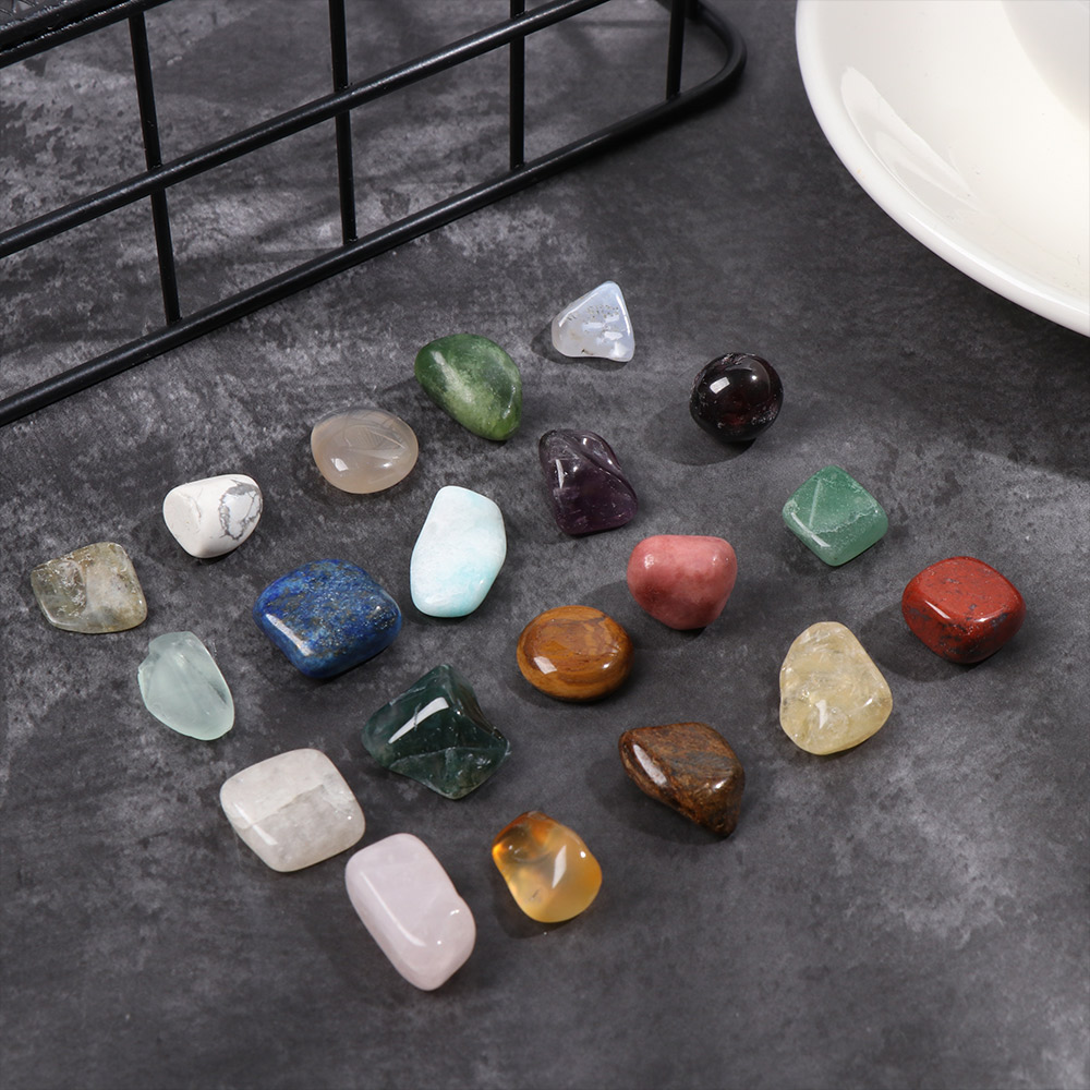 20Pcs/Box Natural Polished Ore Quartz Minerals Specimen Chakra Healing Stone Collectible Crystal Raw Gemstone Home Decor Gifts