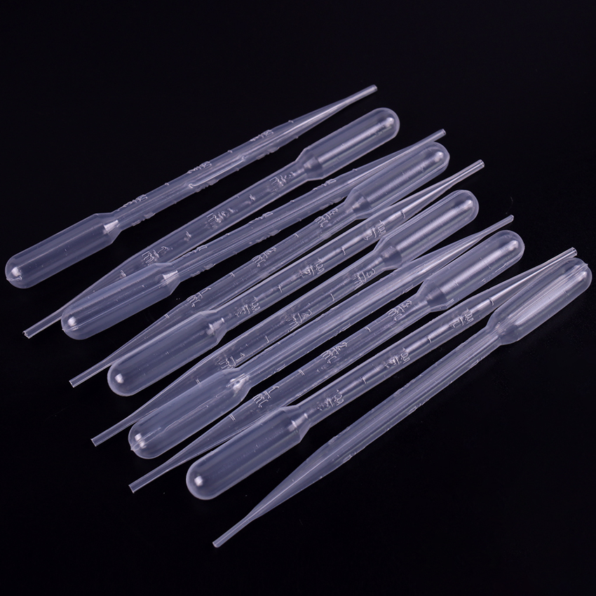 100PCS 3ML Pipettes Plastic Disposable Graduated Pasteur Pipette Dropper Polyethylene Makeup Tools Laboratory Tools
